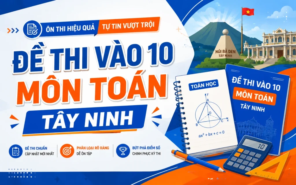 Đề Thi Vào 10 MÔN TOÁN Tây Ninh 2026 2027
